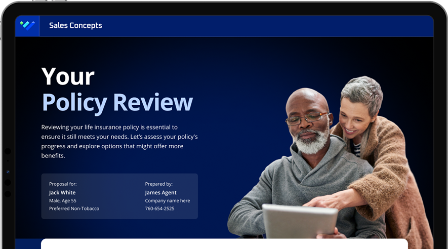 Sales concepts Story slide